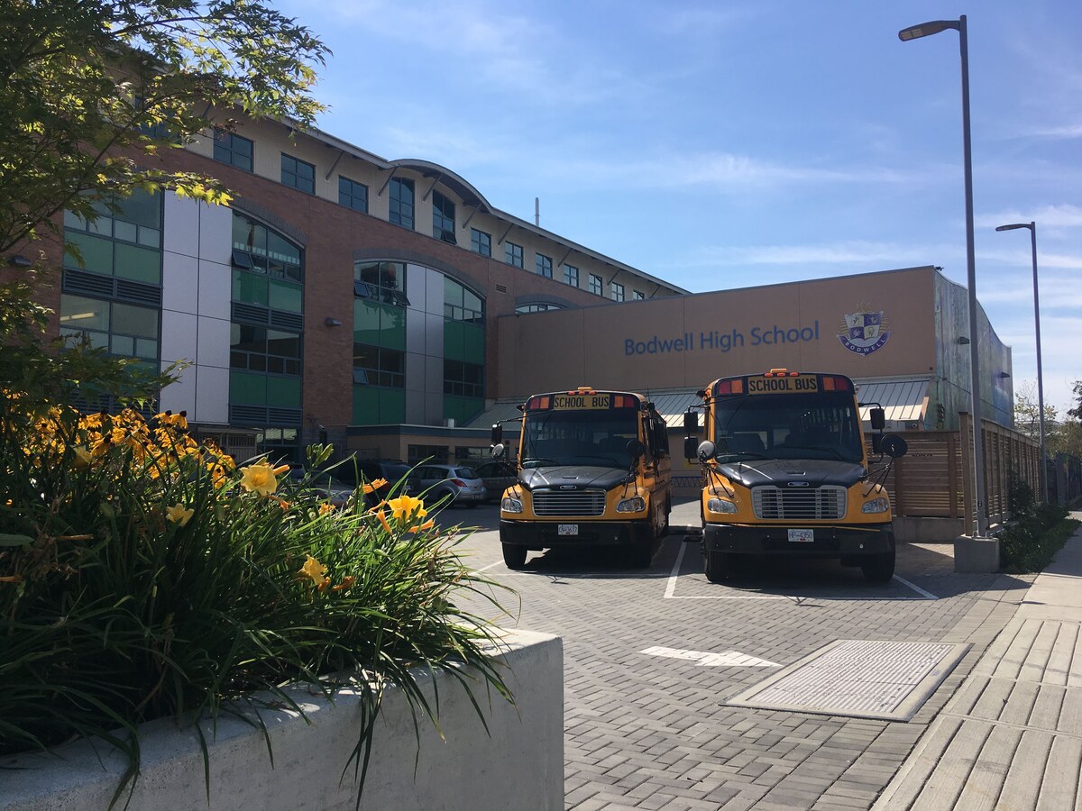 ノースバンクーバーのBodwell High School校舎